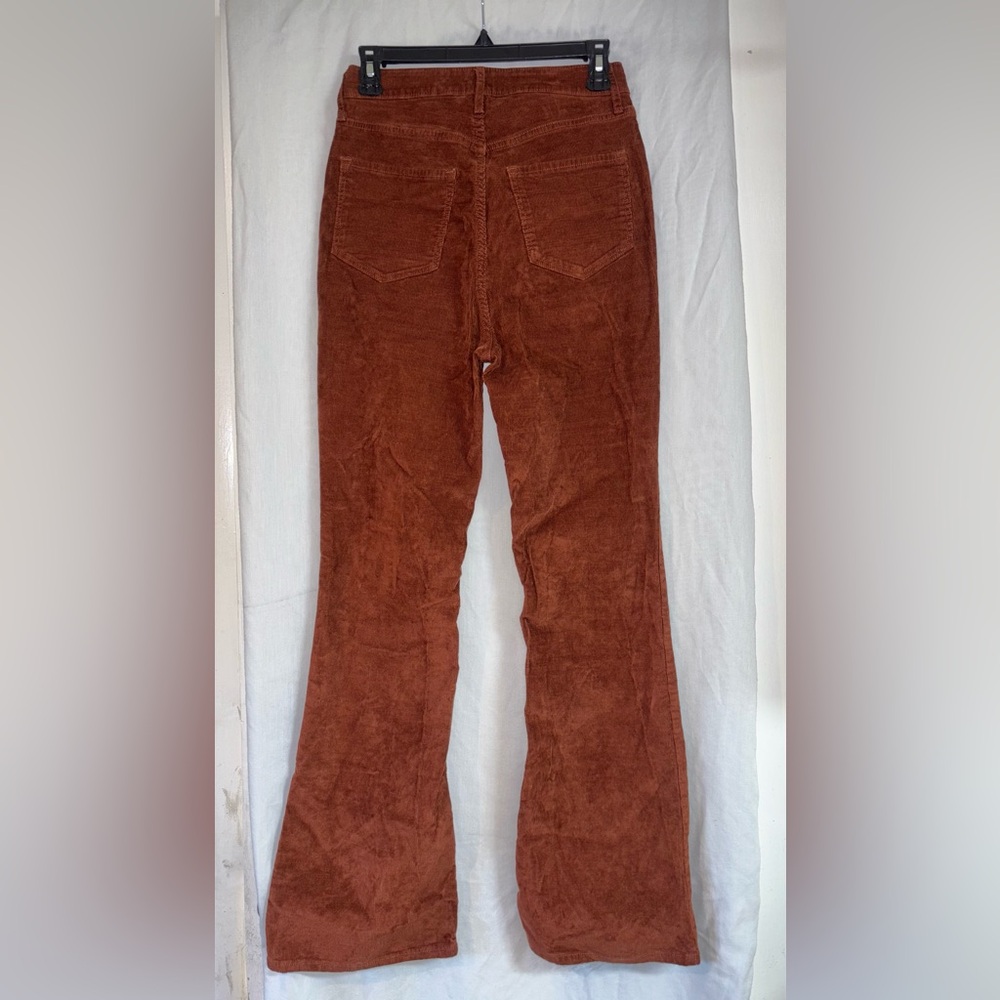 Old Navy Corduroy High Rise Brown Flare Pants. - Picture 3 of 10